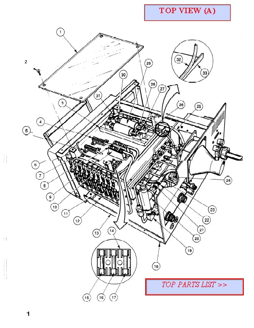 Heatpulse 610 Parts List -Top View 