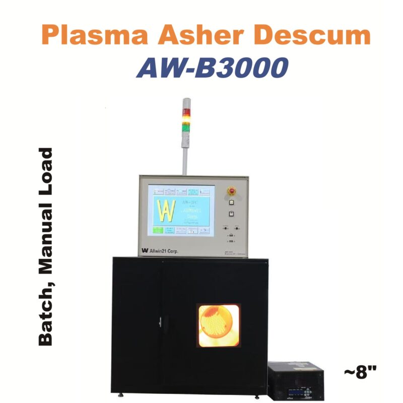 AW-B3000 plasma asher desktop/batch 2–8 inch wafers